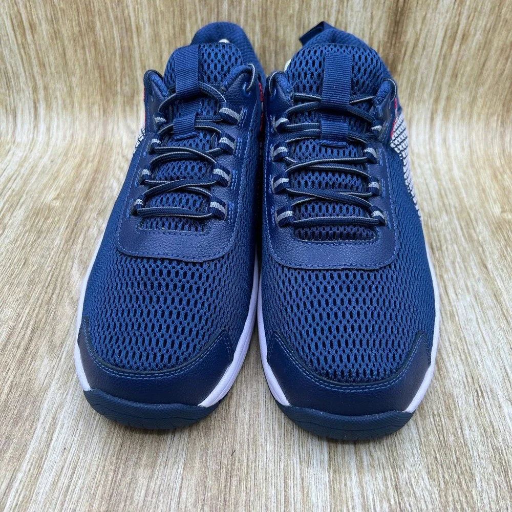 Orthofeet Edgewater Sneakers Men's Size 9.5 Wide 4E Blue Walking Shoes 616